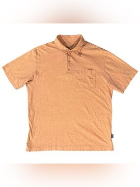 Patagonia Shirt Mens Medium Polo Soft Organic Cotton Toasted Peach Lightweight